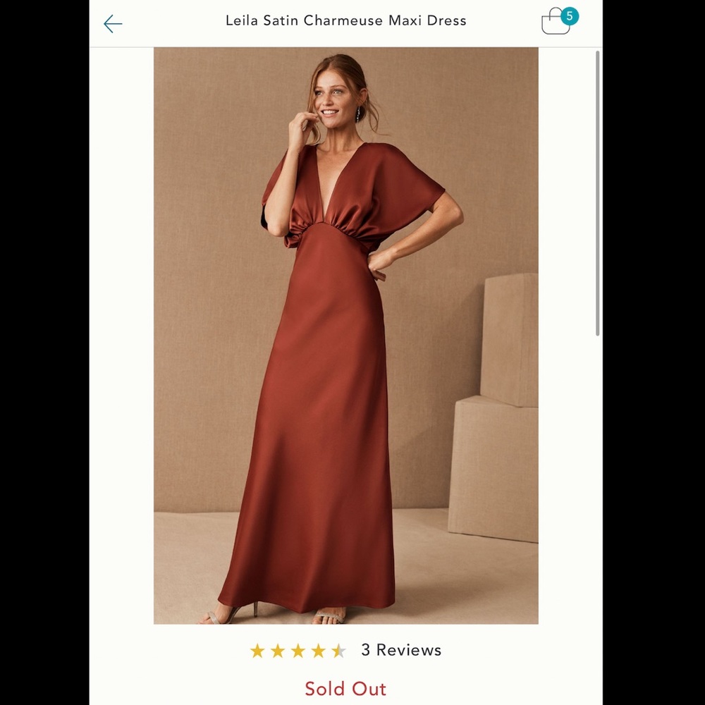 Leila Satin Charmeuse Maxi Dress
